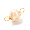 Natural Cultured Freshwater Pearl Beads Links Connectors PALLOY-JF00944-3