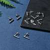 10Pcs 201 Stainless Steel Stud Earring Findings with Hole EJEW-FS0001-14D-10