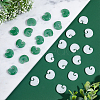 60Pcs 2 Colors Imitation Jade Glass Pendants GLAA-PH0001-96-3