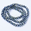 Electroplate Transparent Glass Beads Strands EGLA-A034-T10mm-UA-3