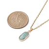 Natural Amazonite Oval Pendant Necklace NJEW-JN04487-02-3