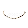 Natural Cultured Freshwater Pearl Rice and Natural Blood Amber Round Beaded Necklaces for Women NJEW-JN06427-2