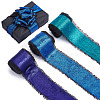 3 Rolls 3 Colors Polyester Frayed Ribbon DIY-TA0011-50-2