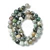 Natural Tree Agate Round Gemstone Beads Strands G-R255-8mm-5