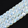Electroplate Glass Beads Strands X-EGLA-N002-13-A14-1