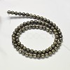 Natural Pyrite Round Beads Strands G-F197-10-4mm-2