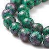 Round Dyed Natural Gemstone Bead Strands G-R345-8mm-15-3