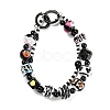 Hand Painted Acrylic with Enamel Beads X-MACR-K354-30-4