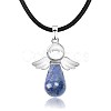 Angel Natural Lapis Lazuli Pendant Necklaces OH8264-01-1