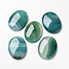 Natural Green Agate Cabochons X-G-F296-08-30x40mm-1