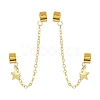 Brass Cuff Earrings EJEW-JE05407-02-1