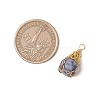 Natural Blue Spot Jasper Pendants PALLOY-JF03396-04-2