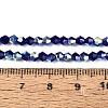 AB Color Plated Transparent Glass Beads Strands GLAA-G127-01-01Q-2