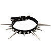 Punk Rock Style Alloy Spiked Cone Rivet Imitation Leather Chocker Necklaces NJEW-WH20011-10P-01-1