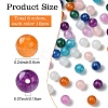 80Pcs 8 Colors Round Imitation Cat Eye Resin Beads RESI-YW0001-81-2