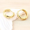 Brass Micro Pave Clear Cubic Zirconia Hoop Earrings EJEW-Z121-01G-3