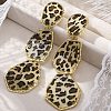 Alloy acrylic Dangle Stud Earrings EJEW-M075-01G-03-2