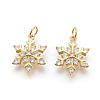 Brass Micro Pave Cubic Zirconia Pendants KK-F774-10-NR-2