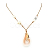 Shell Pendant Necklaces NJEW-TA00179-02-3