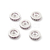 Brass Micro Pave Cubic Zirconia Beads KK-R216-10C-S02-1