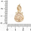 Brass Micro Pave Clear Cubic Zirconia European Dangle Charms Bails X-KK-Q026-14G-3