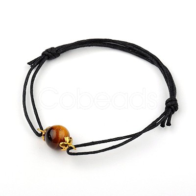 Gemstone Adjustable Link Bracelets X-BJEW-JB01554-01-1