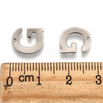 Tarnish Resistant 304 Stainless Steel Letter Charms STAS-O072-G-1