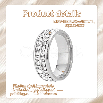8Pcs 8 Styles Rhinestone Finger Rings Set RJEW-AN0001-19-1