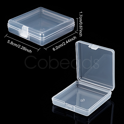 20Pcs Transparent Plastic Bead Containers CON-BC0002-26-1