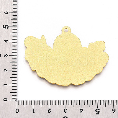 Rack Plating Alloy Enamel Big Pendants ENAM-N056-395B-G-1
