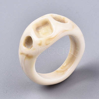 Resin Finger Rings X-RJEW-N033-008-B01-1