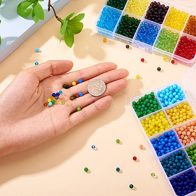 1990Pcs 20 Styles Transparent & Opaque Colours Glass Seed Beads SEED-TA0001-42-1