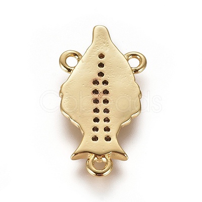 Brass Cubic Zirconia Chandelier Component Links ZIRC-F108-06G-1
