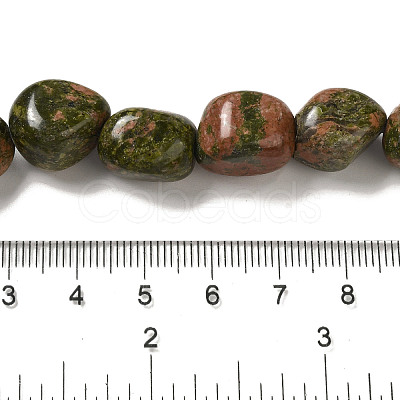 Natural Unakite Beads Strands G-B078-D34-04-1