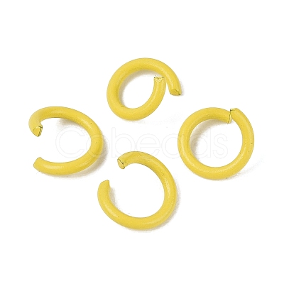 Spray Painted Iron Open Jump Rings IFIN-T017-04B-25-1