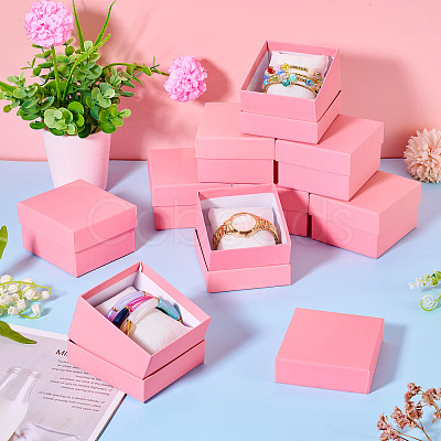 Square Paper Jewelry Bracelet Gift Boxes CON-TAC0010-91C-1