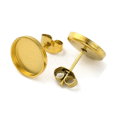 Ion Plating(IP) 304 Stainless Steel Stud Earring Findings EJEW-K295-06B-G-1