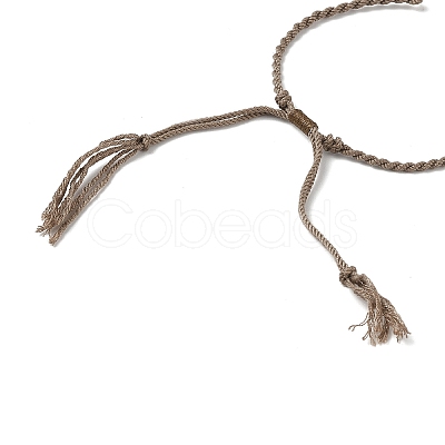 Braided Cotton Cord Bracelet Making MAK-L043-02G-1