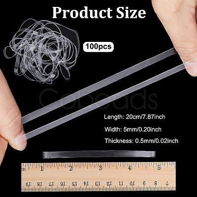 Transparent TPU Rubber Binding Band AJEW-NB0008-13A-1