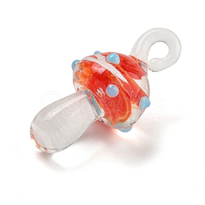 Handmade Lampwork Pendants LAMP-S067-02G-1