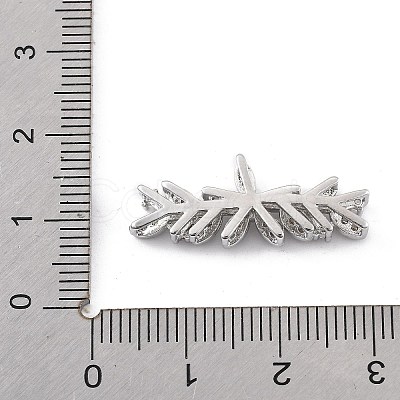 Brass Micro Pave Cubic Zirconia Spacer Beads KK-K371-47A-P-1