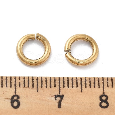 Ion Plating(IP) 304 Stainless Steel Open Jump Rings X-STAS-M081-02G-03-1