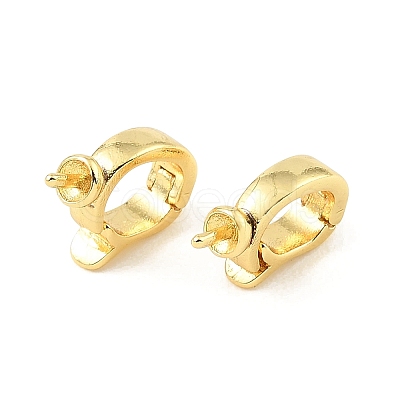 Brass Fold Over Clasps KK-CBA9CBD-25G-1