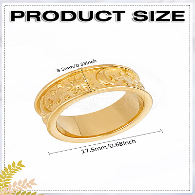 1Pc Stainless Steel Finger Rings for Women Men RJEW-LP0002-35G-1