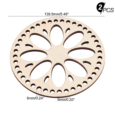 Wooden Basket Bottoms AJEW-WH0126-08A-1