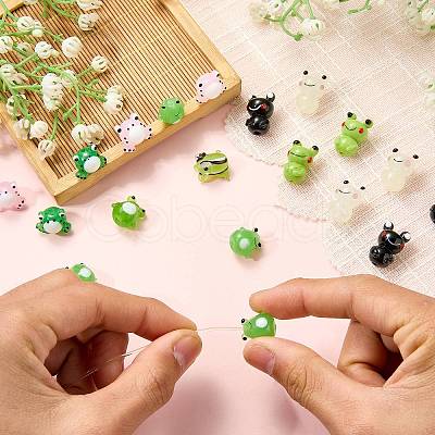 10Pcs Handmade Bumpy Lampwork Beads LAMP-SZ0001-66B-1