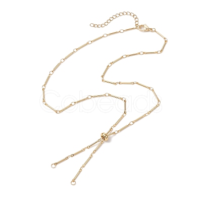 Brass Slider Necklace Makings AJEW-JB01275-01-1