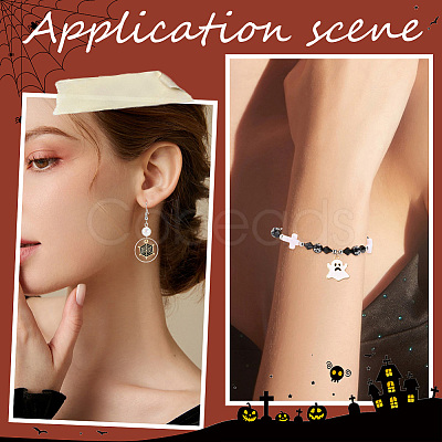 Halloween Theme Alloy Enamel Pendants FIND-SP0004-37-1