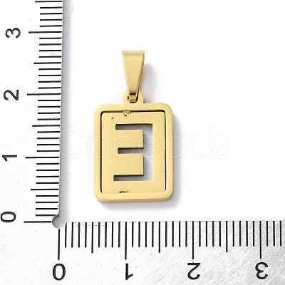 304 Stainless Steel Alphabet Pendants STAS-S152-01G-E-1