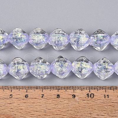 Handmade Foil Glass Beads Strands FOIL-Q002-06A-1